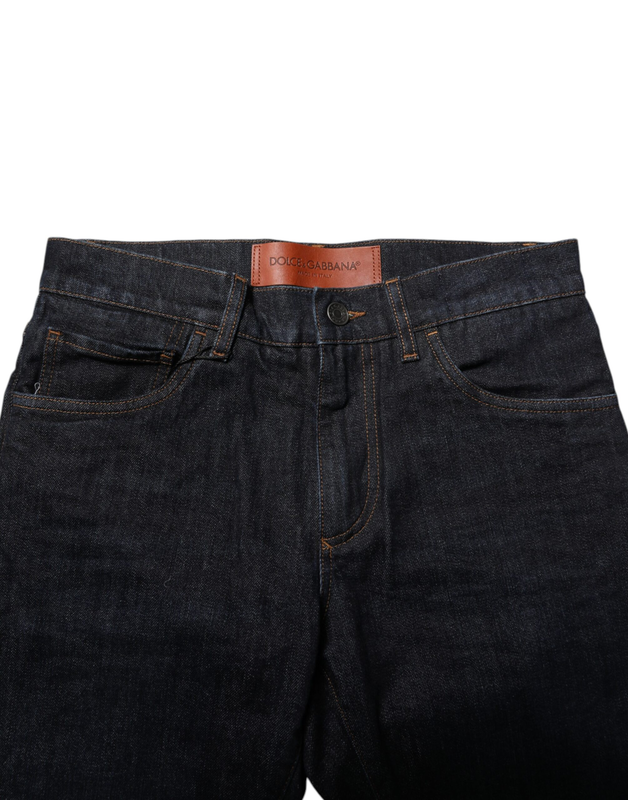 Black cotton skinny denim men jeans-null