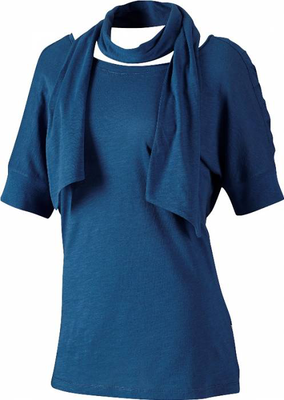 Women shawl cl t-shirt ( blue), Royal, medium
