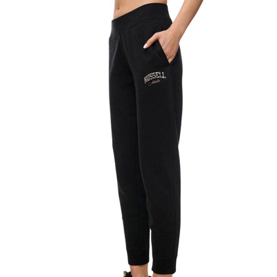 Animal print womens cuffed pant, Black, medium