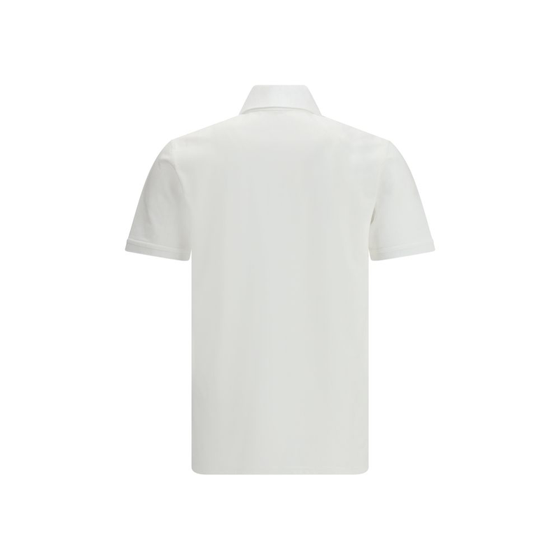 White cotton polo shirt-null