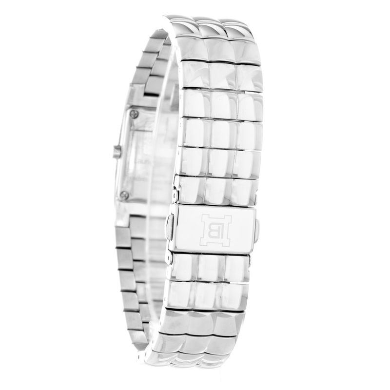 Gray stainless steel dress watch-null