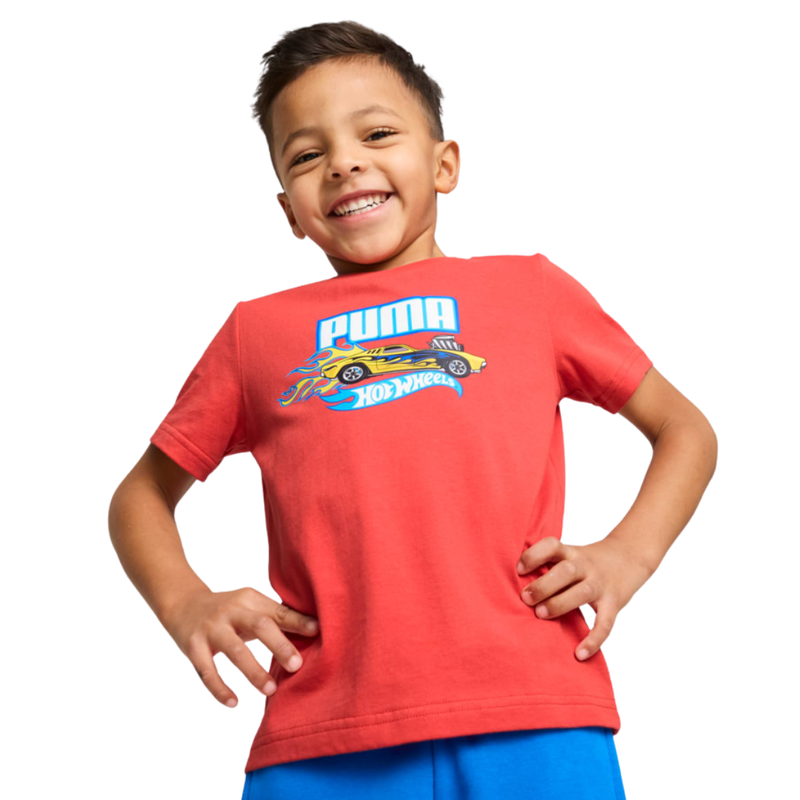 Puma x hot wheels graphic tee boys t-shirt red 630069-15-null