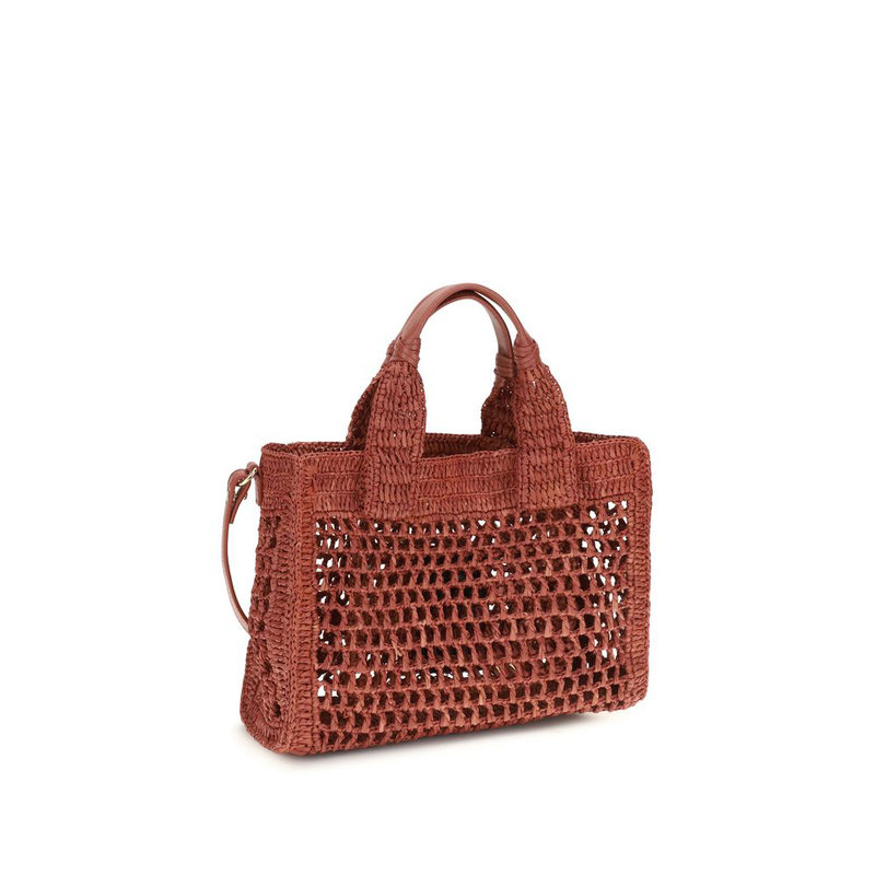 Multicolor raffia shoulder bag-null