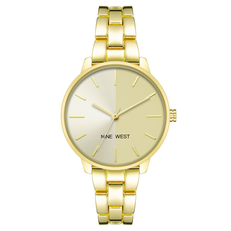 Gold metal dress watch-null