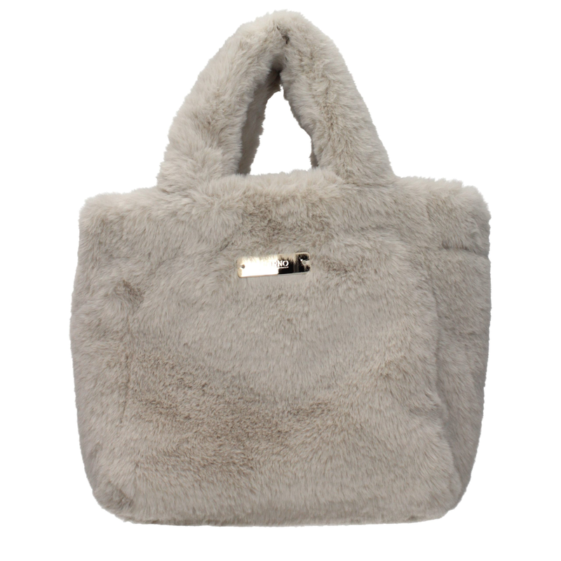 Gray fur handbag-null