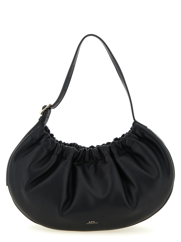 Black polyethylene shoulder bag-null