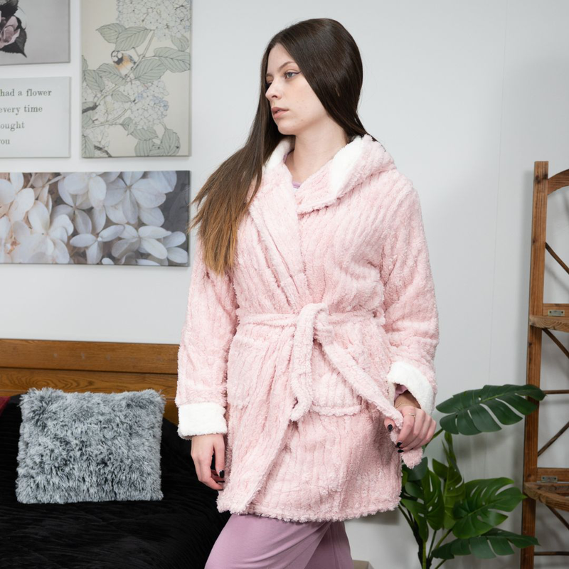 Velvet thick robe #f1832-null