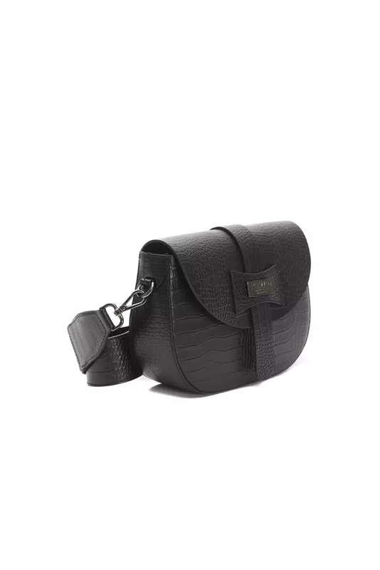 Black leather women crossbody-null