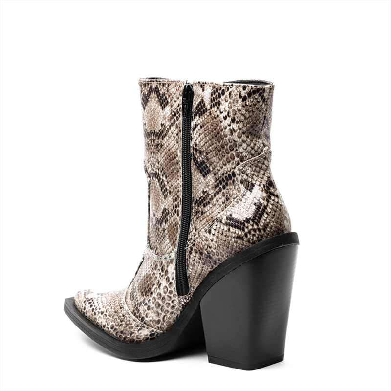 Product image: Zatz high heeled snakeskin style cowboy boots-null