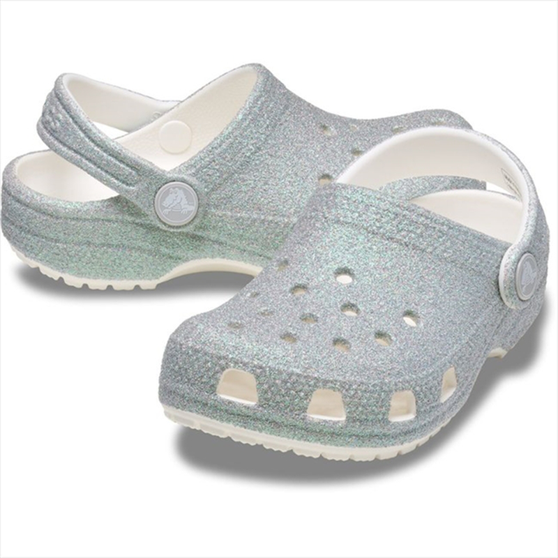 Product image: Crocs kids’ classic iridescent glitter clog 210986-null