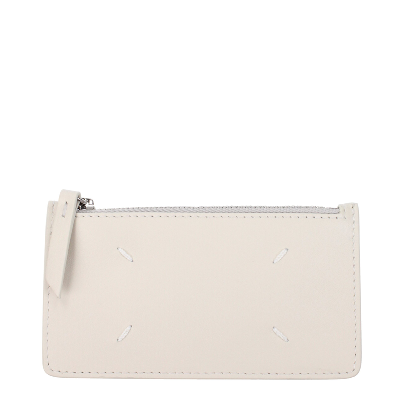 Beige leather wallet-null
