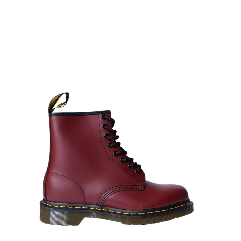 Bordeaux leather lace-up boots-null