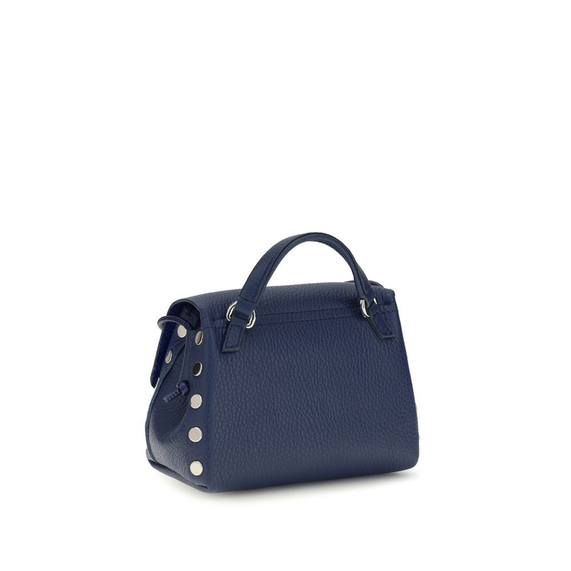 Blue calf leather bos taurus shoulder bag-null