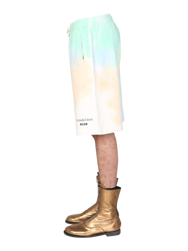 Msgm tie dye pattern bermuda-null