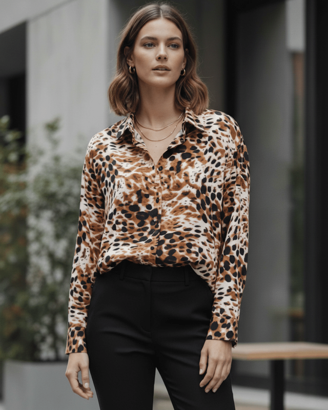 Printed shirt - leopard-null