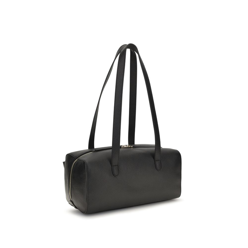 Black calf leather bos taurus shoulder bag-null