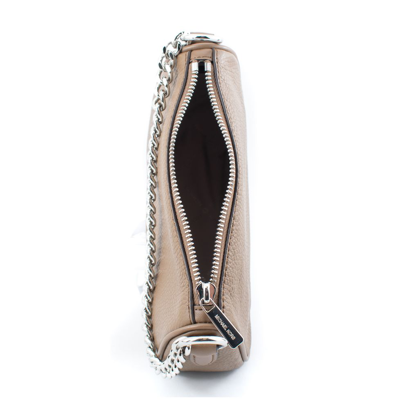 Brown leather crossbody bag-null