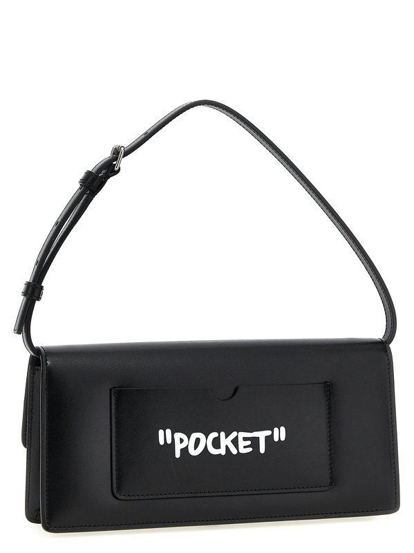 Bicolor calfskin shoulder bag-null
