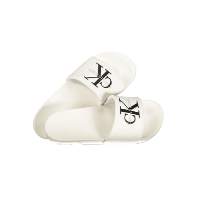 White polyurethane men slipper, White, medium
