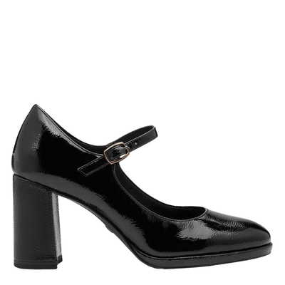 Tamaris γυναικεία γόβα, Black Βερνι, medium