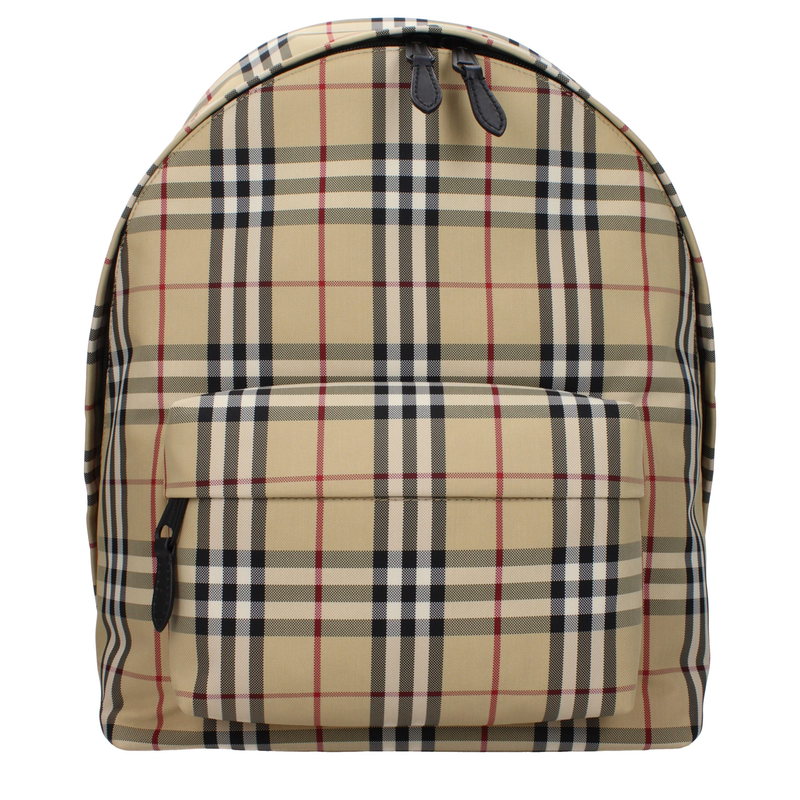 Beige fabric backpack-null