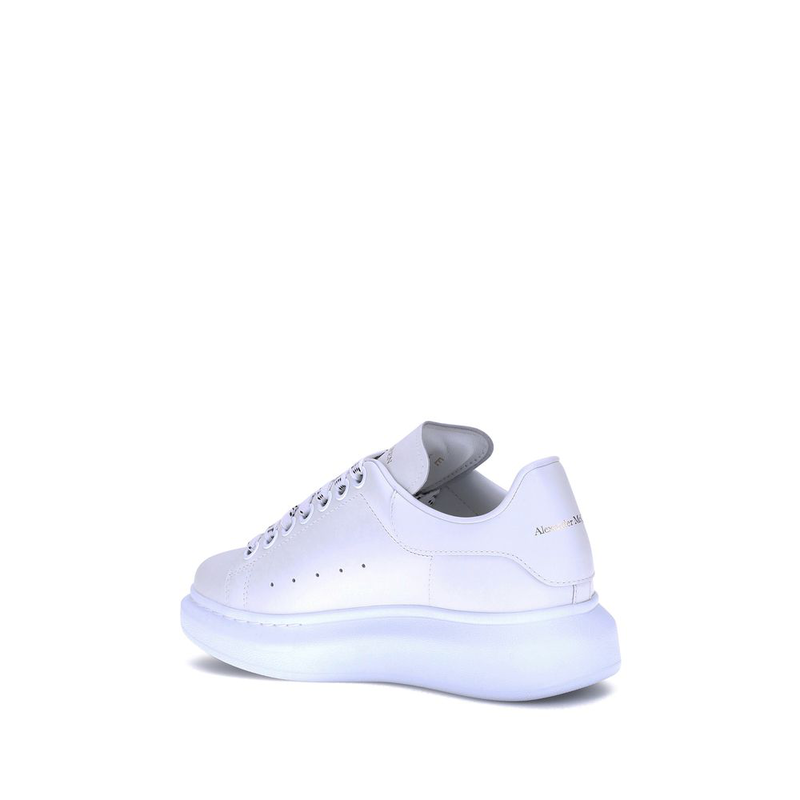 White calf leather bos taurus platform sneakers-null