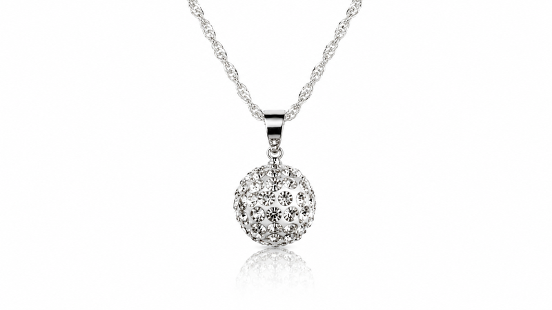 Sterling silver crystal jewelry set-null