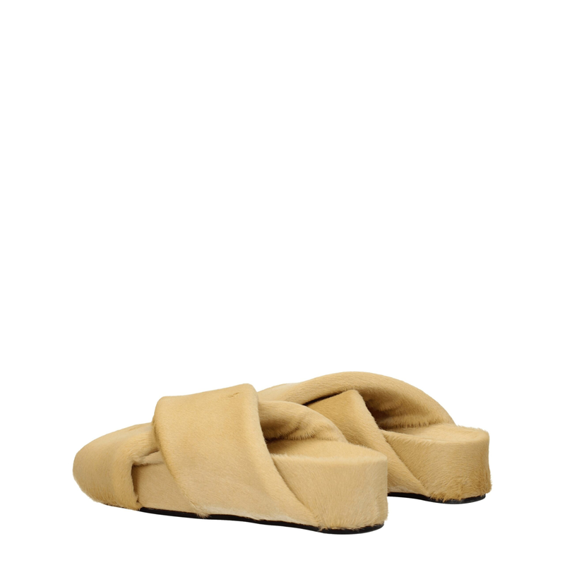 Beige horsehair slippers-null