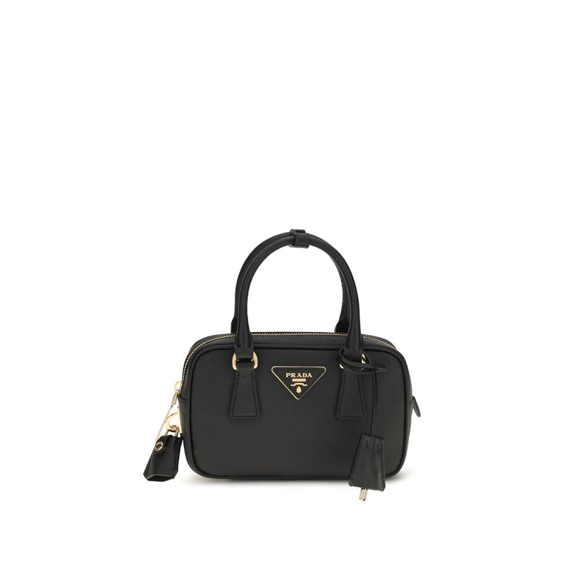 Black calf leather bos taurus handbag-null