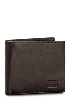 Cat leather bifold wallet 80602-81 brown