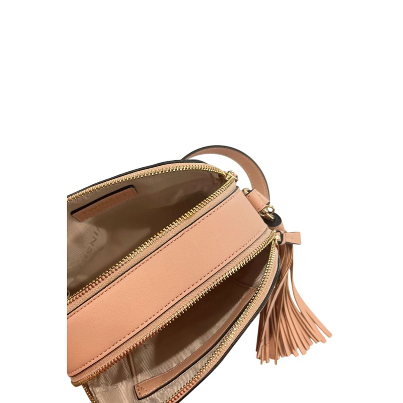 Pink faux leather women crossbody-null