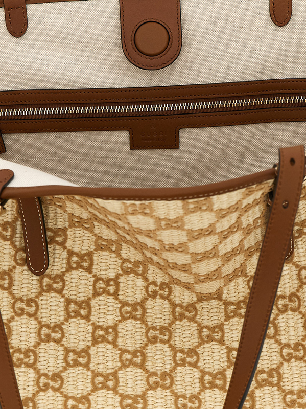 Brown cotton handbag-null