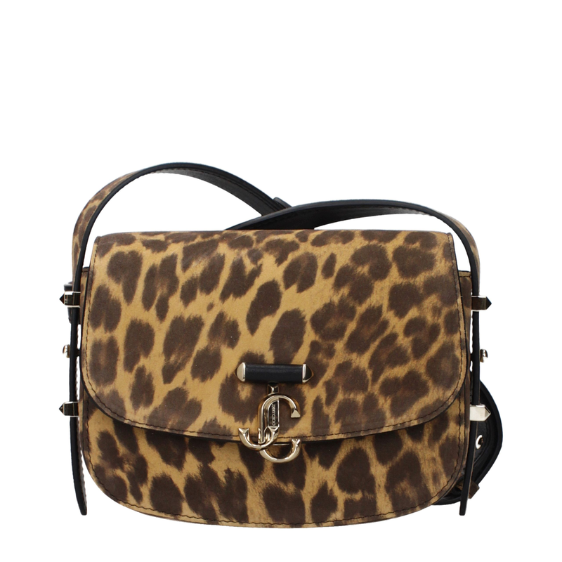 Brown leather crossbody bag-null