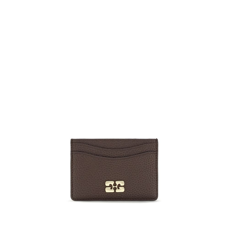 Brown recycled polyester wallet-null