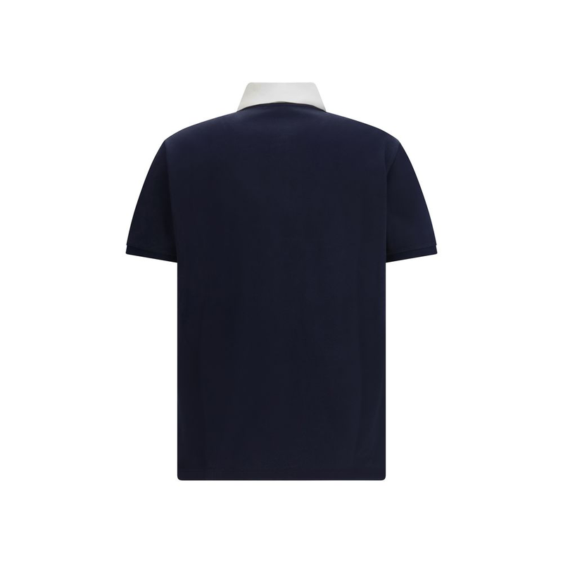 Blue cotton polo shirt-null
