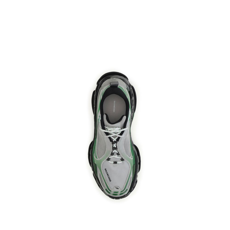 Gray polyester athletic sneakers-null
