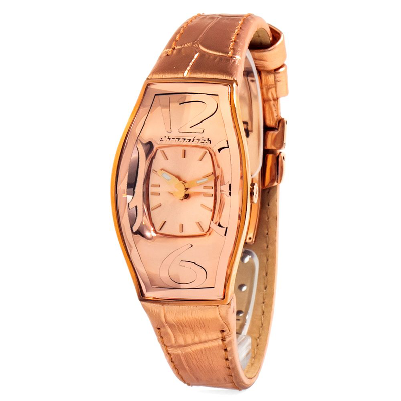 Multicolor leather dress watch-null