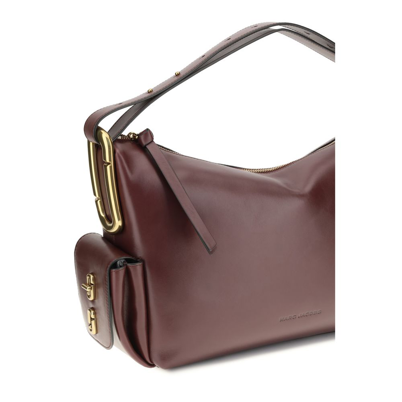 Bordeaux calf leather bos taurus shoulder bag-null