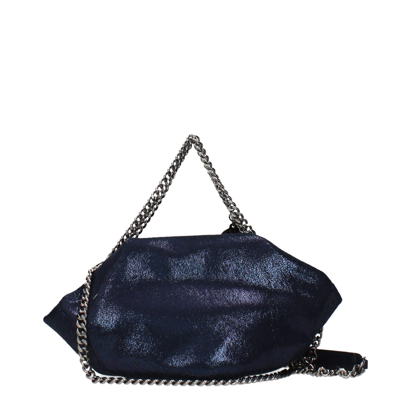 Blue leather handbag-null