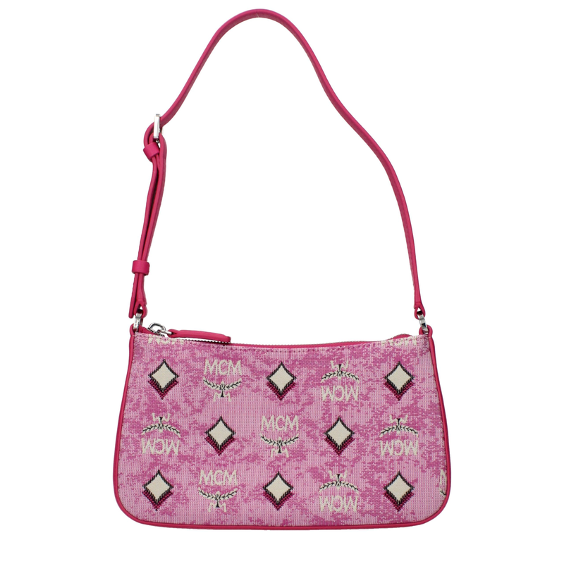 Pink fabric crossbody bag-null