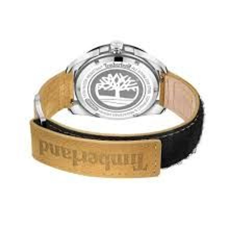 Brown leather dress watch-null
