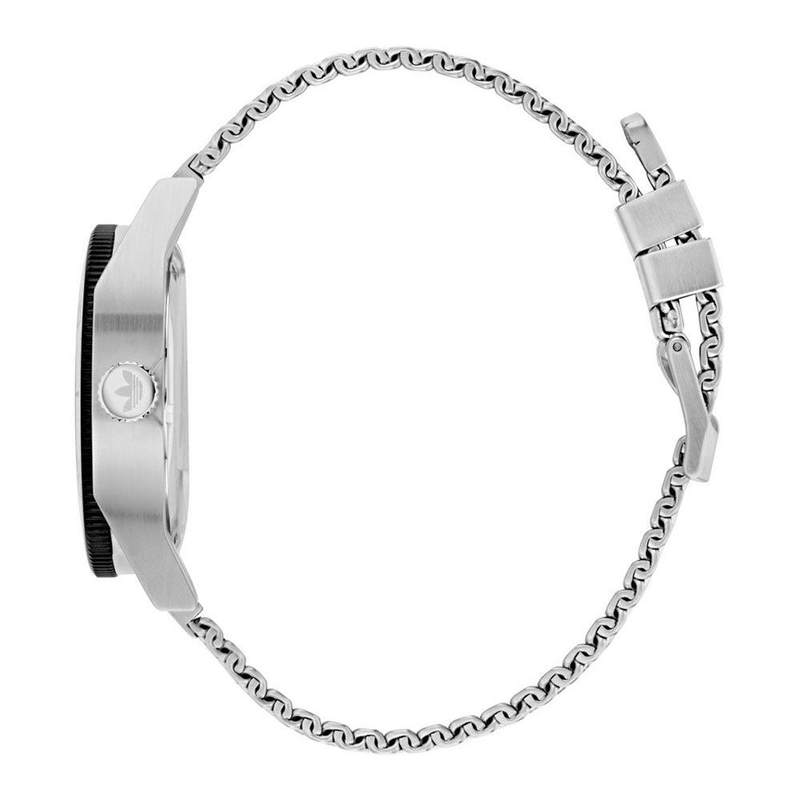 Gray stainless steel dress watch-null