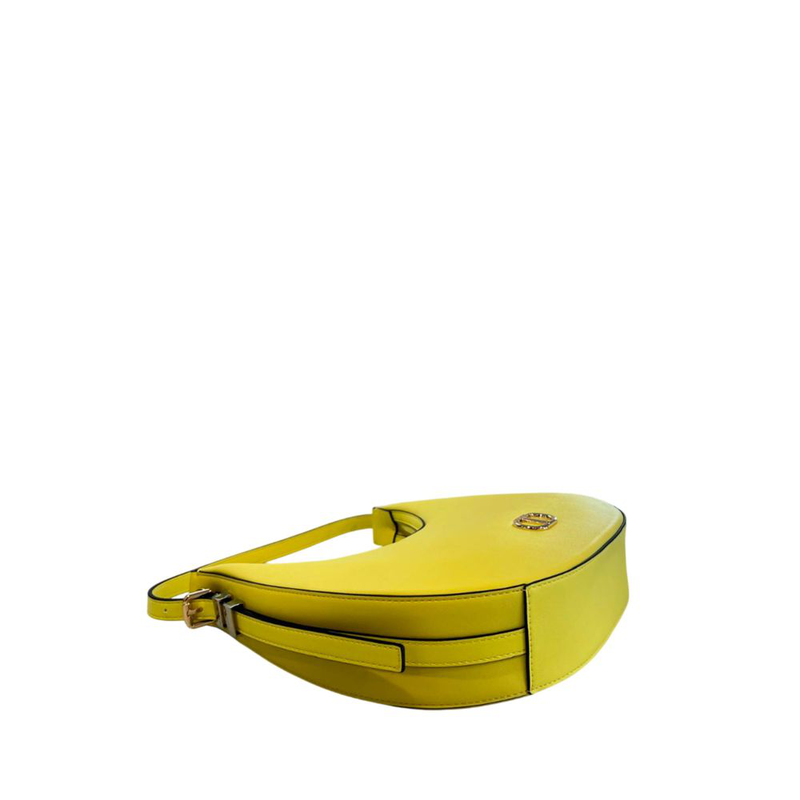 Yellow pu women shoulder bag-null