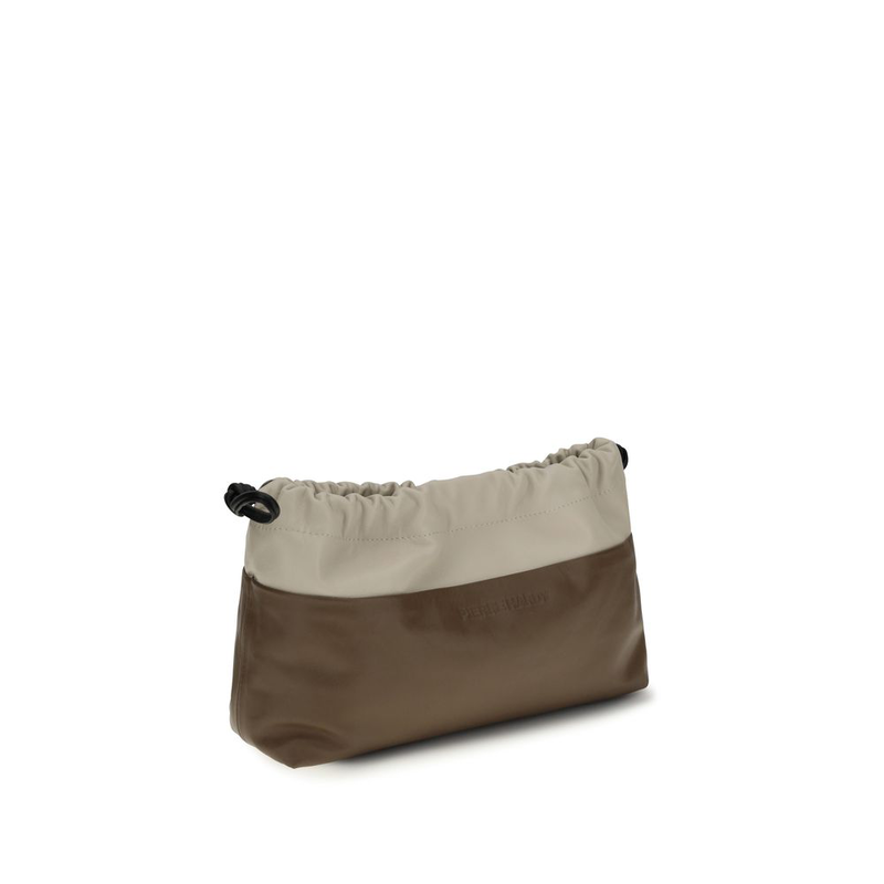 Brown calf leather bos taurus shoulder bag-null