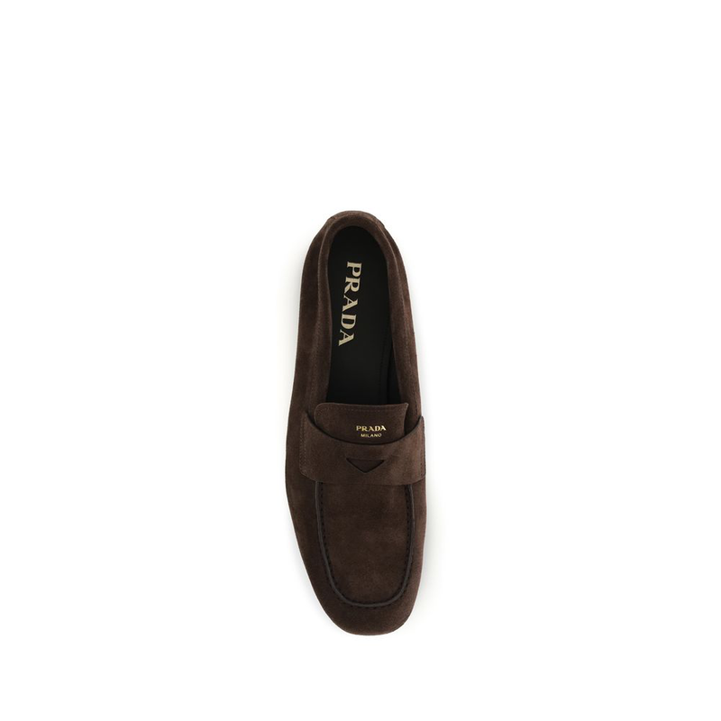Brown calf leather bos taurus slip-on loafers-null