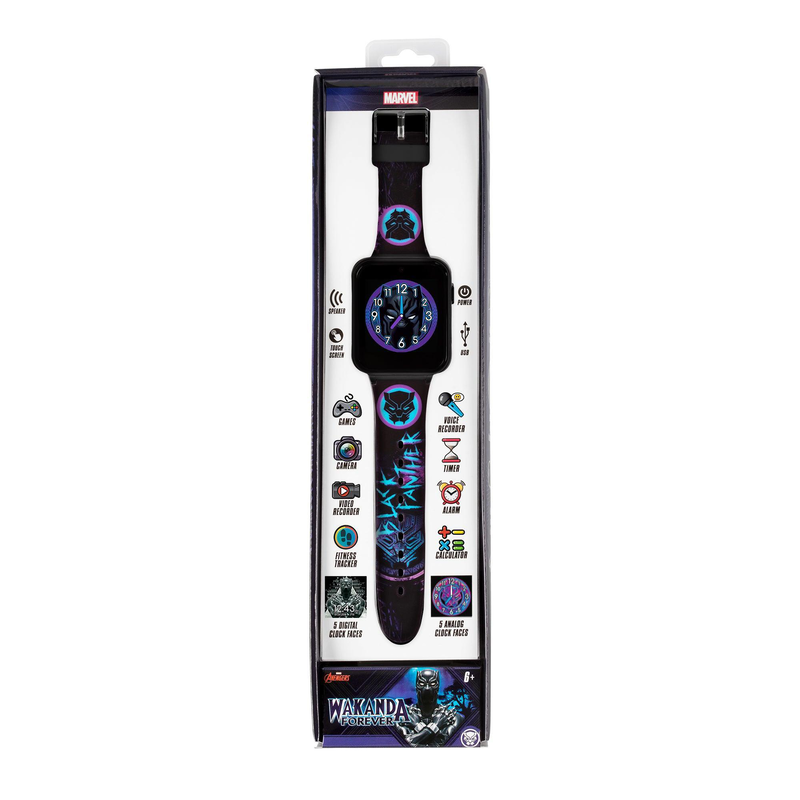 Black panther interactive silicon strap kids' watch-null