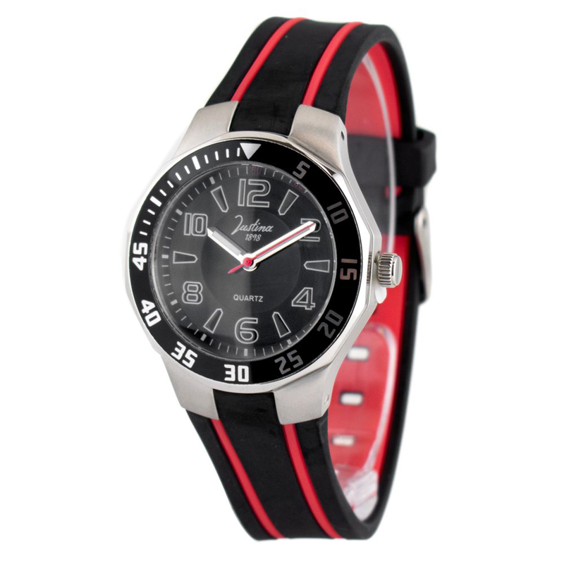Black rubber sport watch-null