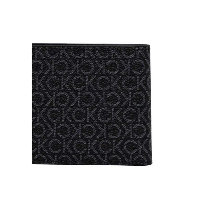 Black recycled polyester wallet-null