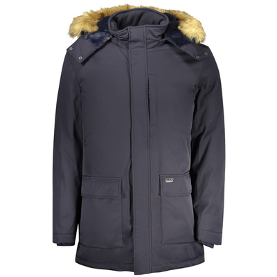 Beige polyester women jacket, Blue, medium