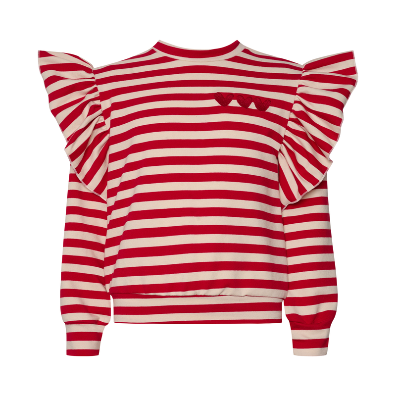Tc striped universe striped hearts embroidery sweater kid-null